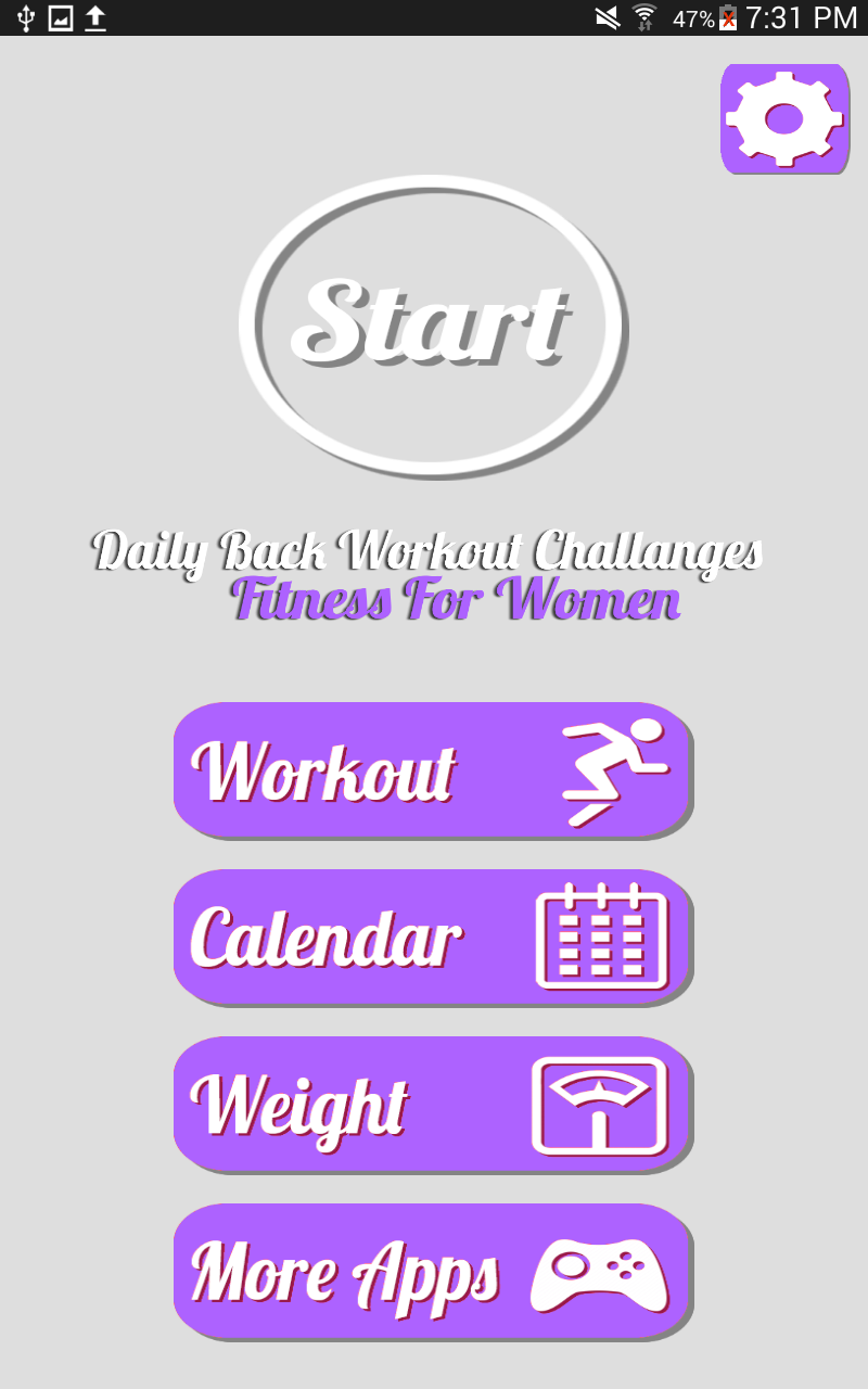 Android application Back Fitness:Fit Girls Guide screenshort