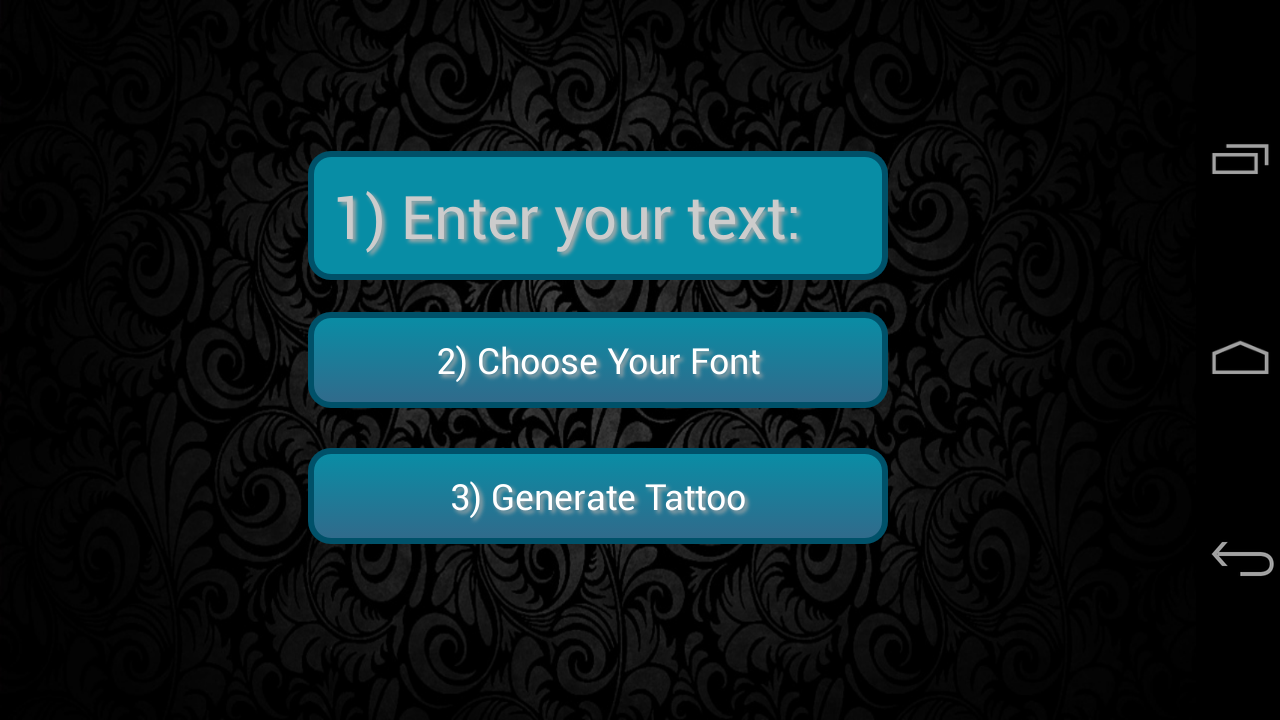 Android application Tattoo Design Generator PRO screenshort