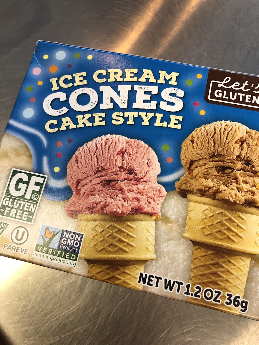 So excited Plutos carries GF ice cream cone now!!