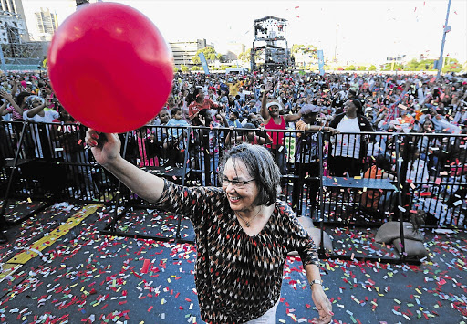 LET'S ALL LIGHTEN UP: Cape Town mayor Patricia de Lille starts the Festival of Lights celebrations at the Grand Parade last night