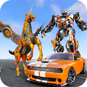 Download US Police Transform Car Robot Unicorn Horse Game For PC Windows and Mac