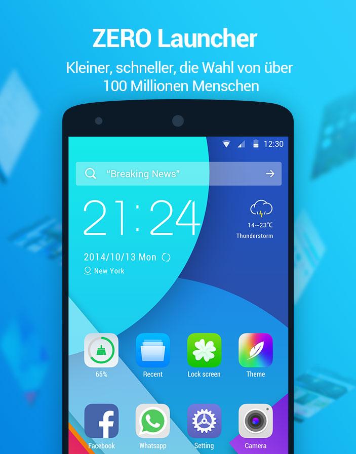 Android application ZERO Launcher pro,smart,boost screenshort