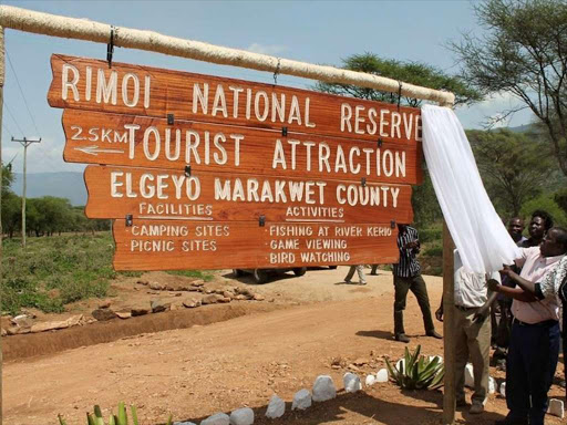 AS GOOD AS NEW: Elgeyo Marakwet Governor Alex Tolgos launches the rehabilitation of the Rimoi Game Reserve in April last year.