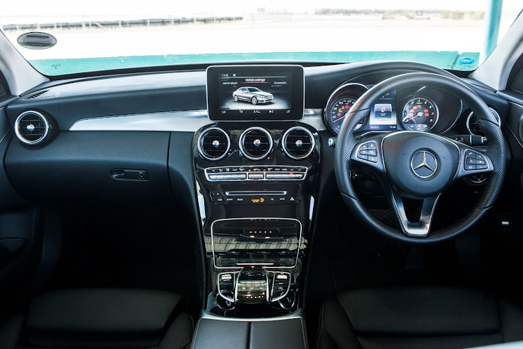 Mercedes-Benz C180 interior.
