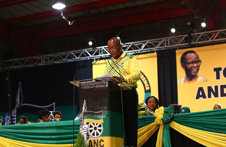 ANC President Jacob Zuma addresses delegates at the 54th ANC National Conference taking place in Nasrec.