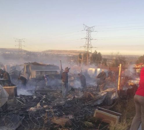 Firefighters have extinguished a shack fire at the Kathrada informal settlement in Claremont west of Johannesburg.