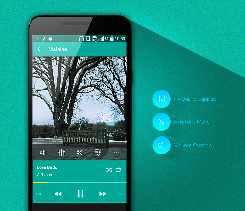 Android application MP3 Player screenshort