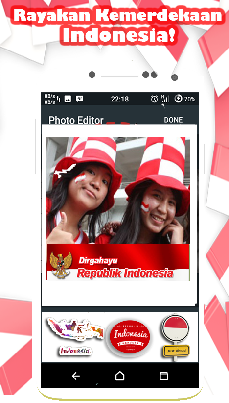 Android application Selfie kemerdekaan Indonesia screenshort