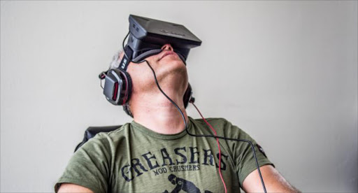 The Oculus Rift in action.