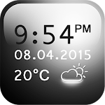 Smoked Glass Weather Clock Apk