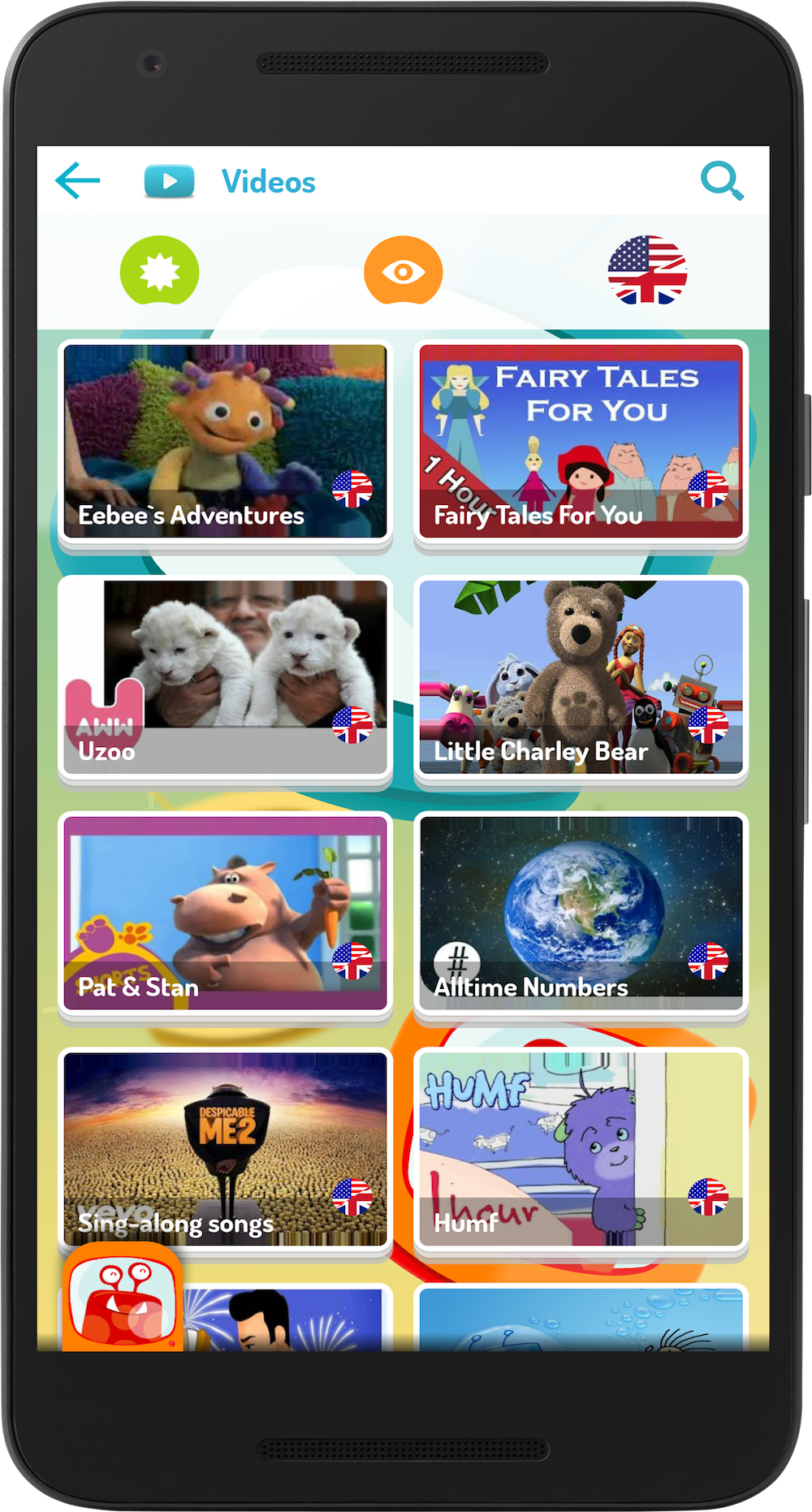 Android application KIDOZ TV: Best Videos for Kids screenshort
