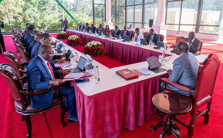 President William Ruto chairs cabinet meeting on March 13, 2024.