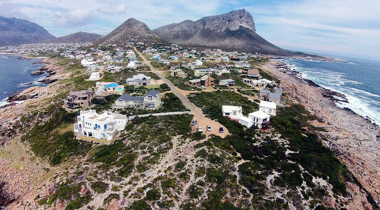 Pringle Bay, where homes were evacuated early as the flames spread from Betty's Bay.