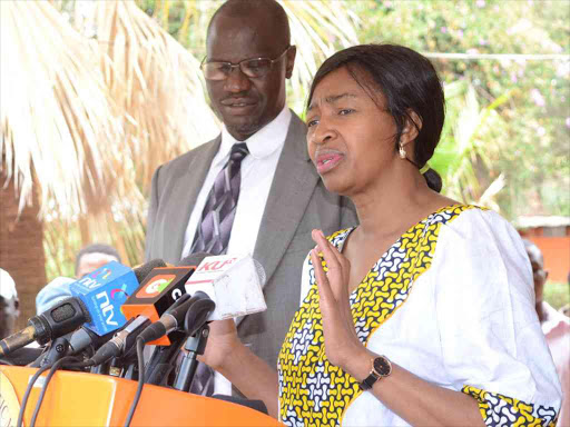 ODM secretary general Agnes Zani during a press briefing at ODM headquarters on April 18./Victor Imboto