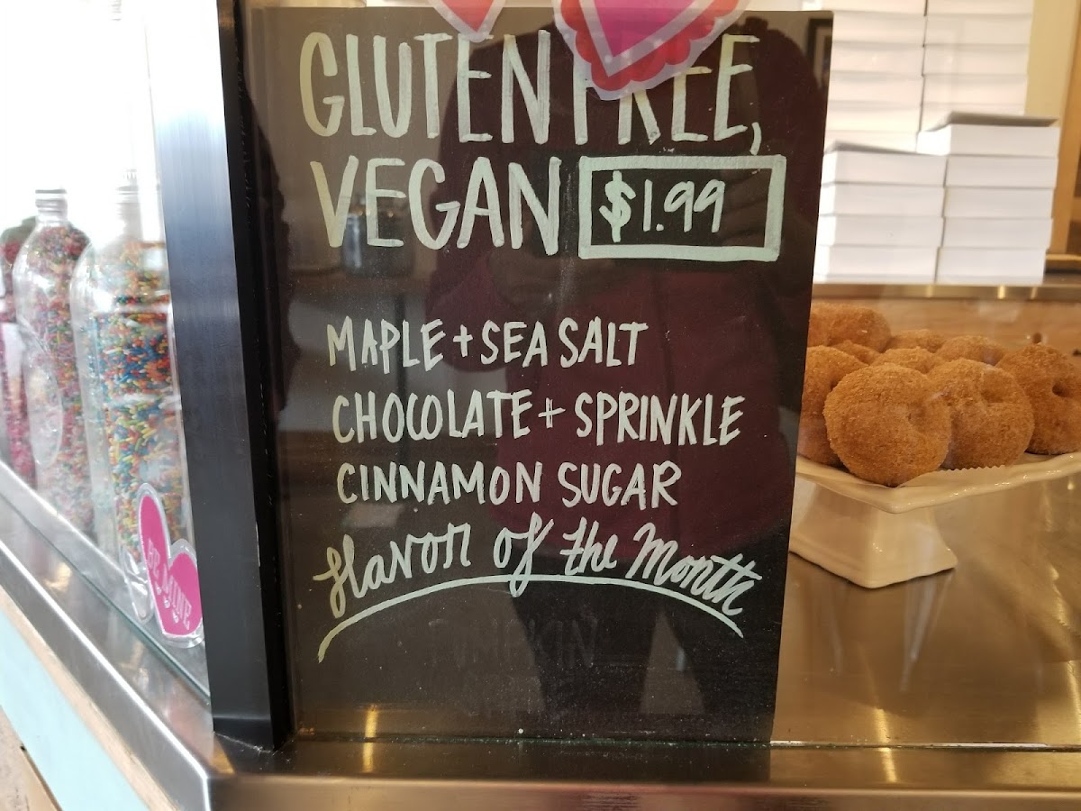 Benny's Donuts gluten-free menu