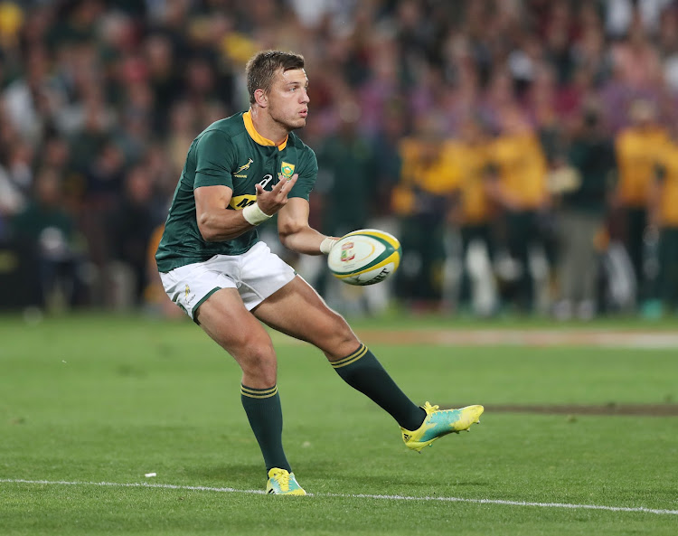 Handre Pollard of South Africa during of the international rugby match between South Africa and England at the Free State Stadium, Bloemfontein on June 16 2018. Pollard will captain the Vodacom Bulls when they travel to Singapore to face the Sunwolves on Saturday 30 2018.