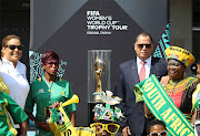 Danny Jordaan at the Fifa Women's World Cup trophy tour event at Shapa Nike Centre in Klipspruit, Soweto, yesterday.