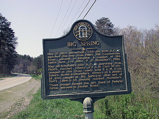 May 17, 1864: Butterfield´s (3d) div., 20th A.C [USA] marched this way from Field´s Mill, Coosawatee River, enroute to Kingston and camped at the Smith farm 2 ½ miles N. of Mosteller´s Mill´s. May...
