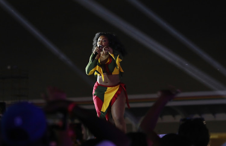International superstar SZA performs at Global Citizen Festival at the Black Star Square in Accra, Ghana Picture: Masi Losi