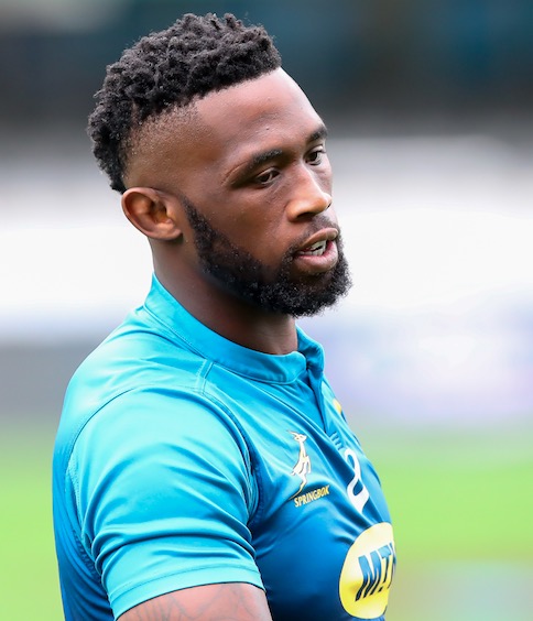 DURBAN, SOUTH AFRICA - AUGUST 17: Siya Kolisi (c) of the Springboks during the South African national rugby team captains run at Jonsson Kings Park on August 17, 2018 in Durban, South Africa.