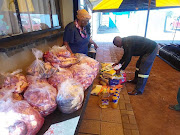 Client in Thokoza on the East Rand receives groceries and meat from Simunye Livestock.