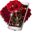 ダウンロード 3D Love Red Rose Glitter Theme をインストールする 最新 APK ダウンローダ