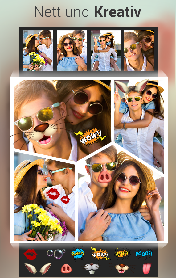 Android application photo collage screenshort