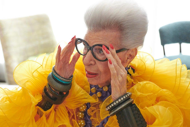 The inimitable Iris Apfel in a collaboration with H&M.