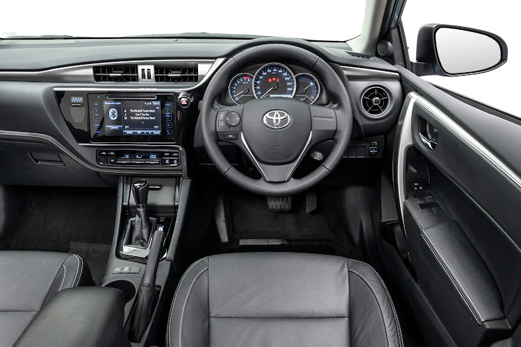 The interior of the 2020 Toyota Corolla Quest.