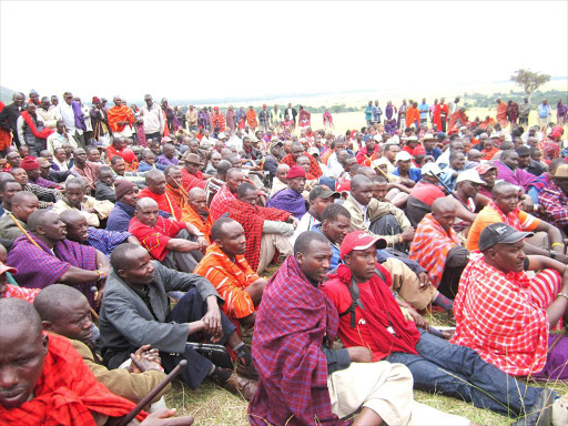 SIRIA MAASAI COMMUNITY: Six MPs have threatened to lead the Maasai community into withdrawing support for Jubilee. Photo/File