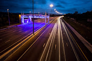 An e-toll gantry.