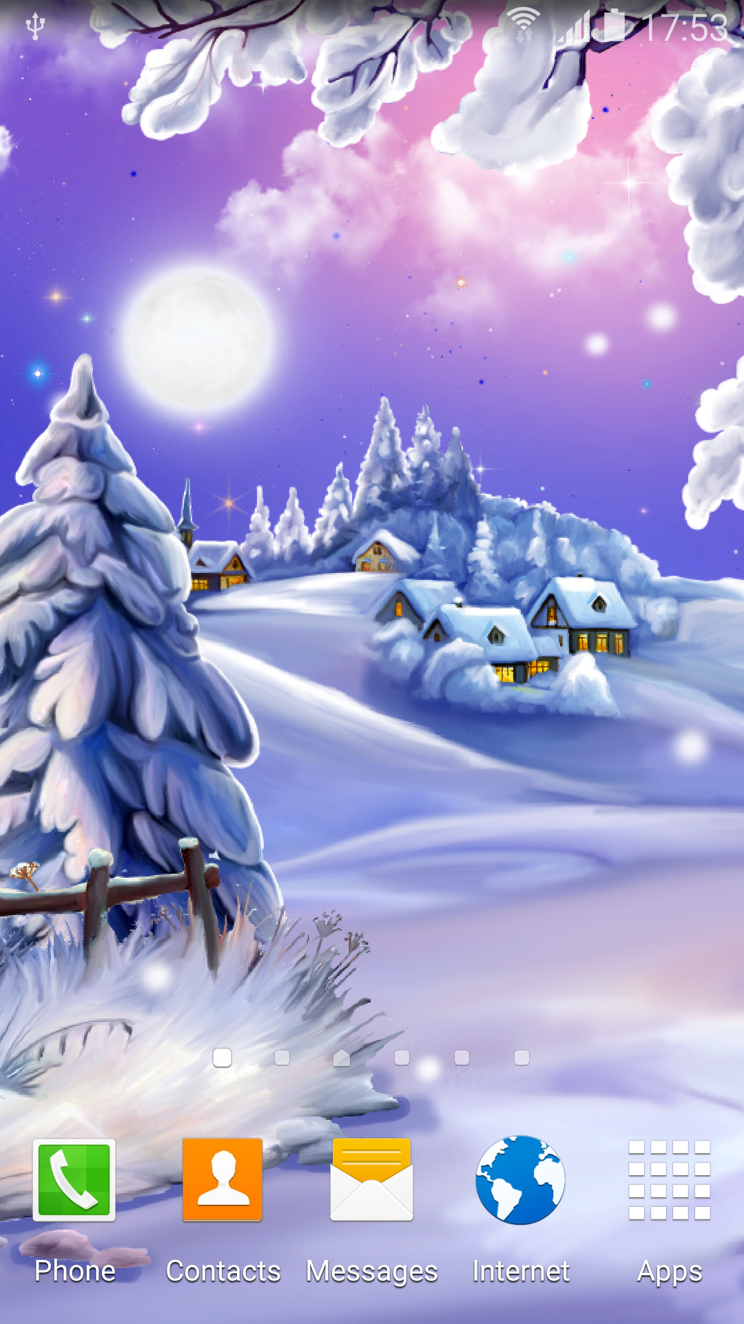 Android application Winter Landscape Wallpaper screenshort