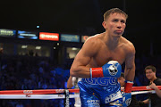 Gennady Gennadyevich Golovkin of Kazakhstan celebrates after beating Marco Antonio Rubio of Mexico in two rounds of the WBC Interim Middleweight Title bout at StubHub Center on October 18, 2014 in Los Angeles, California. Picture credits: Getty Images