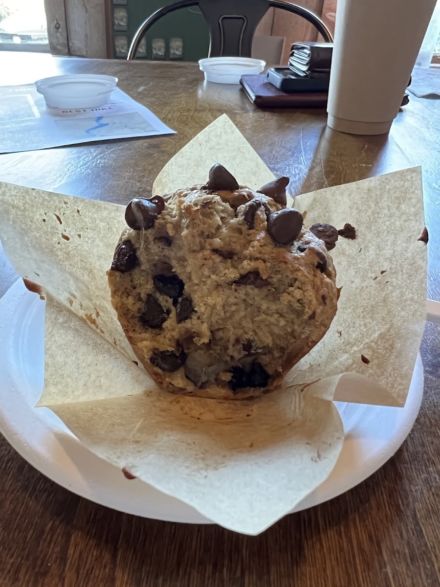 Chocolate chip banana muffin