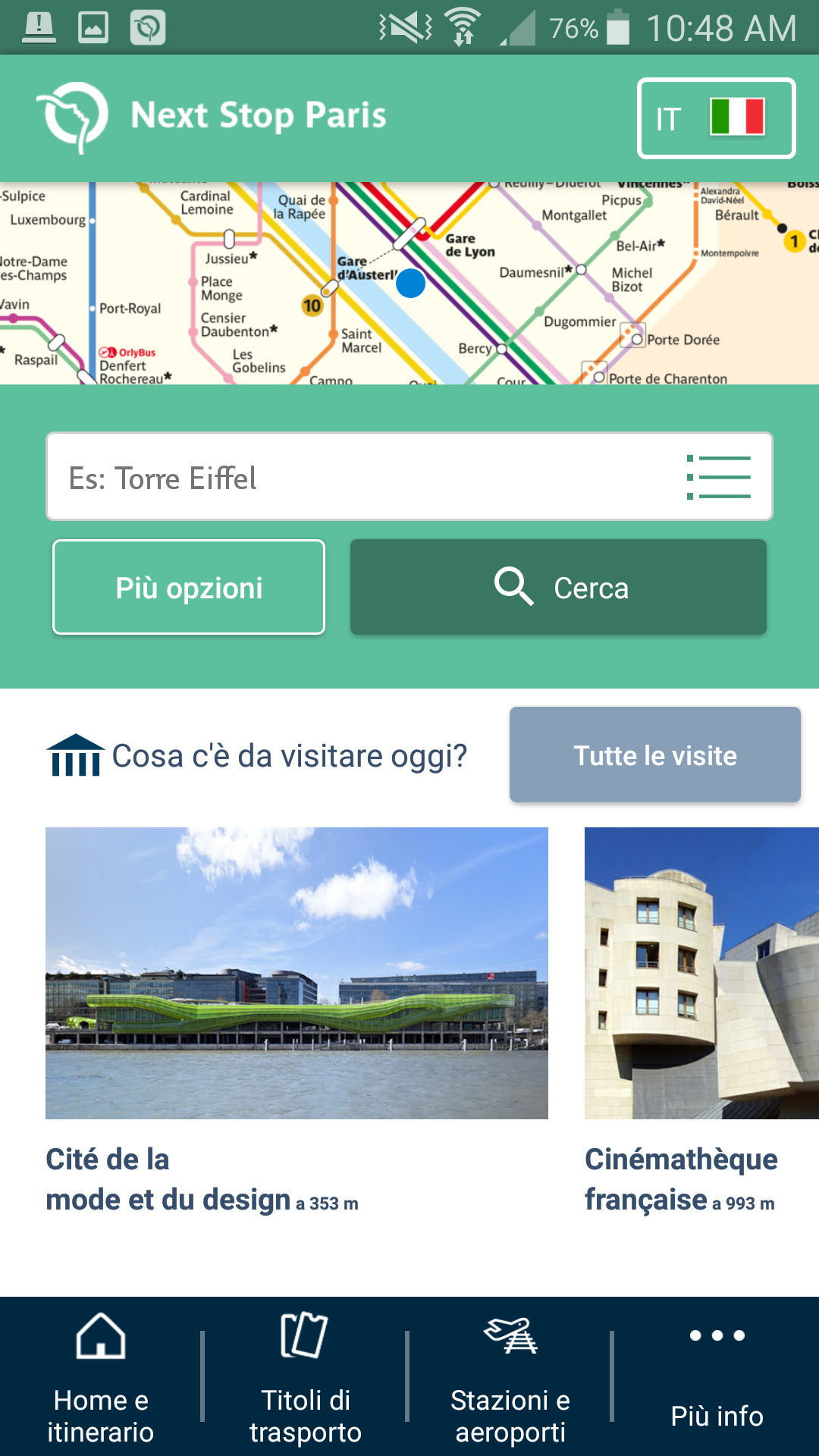 Android application Next Stop Paris - RATP screenshort