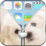 Love Puppy Zipper Lock Screen Apk