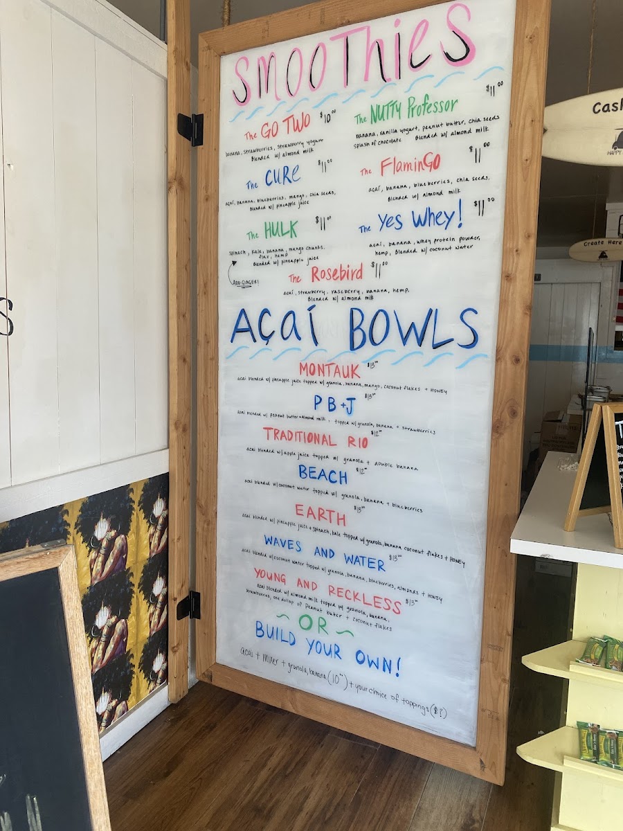 Happy Bowls gluten-free menu