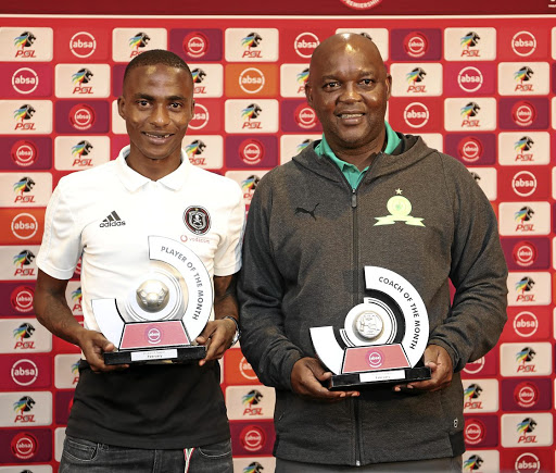 Thembinkosi Lorch and Pitso Mosimane were announced as player and coach of the month for February.