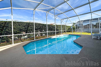 Relax on the pool deck with no overlooking neighbours at this Westbury vacation villa