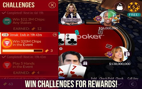 Zynga Poker – Free Texas Holdem Online Card Games Screenshot