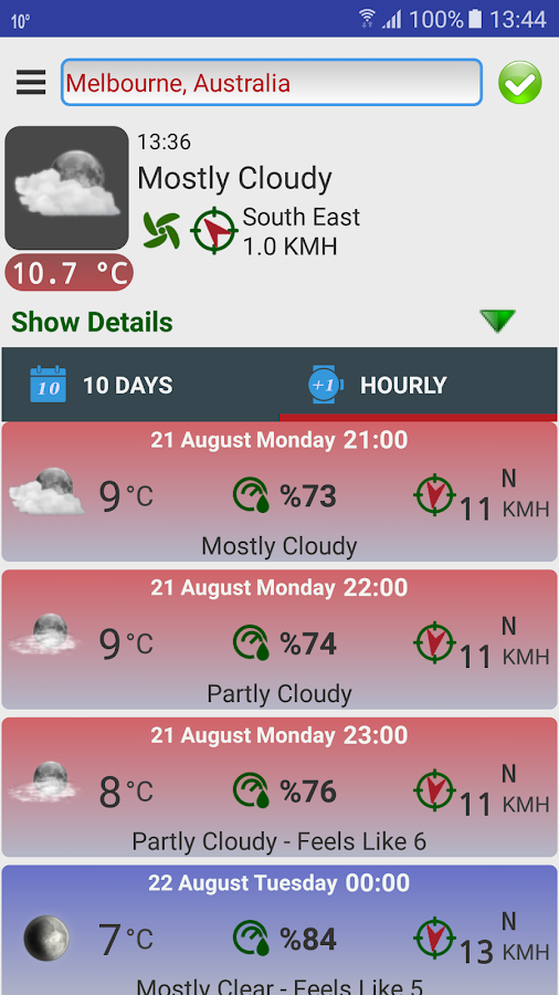 Closest Weather — приложение на Android