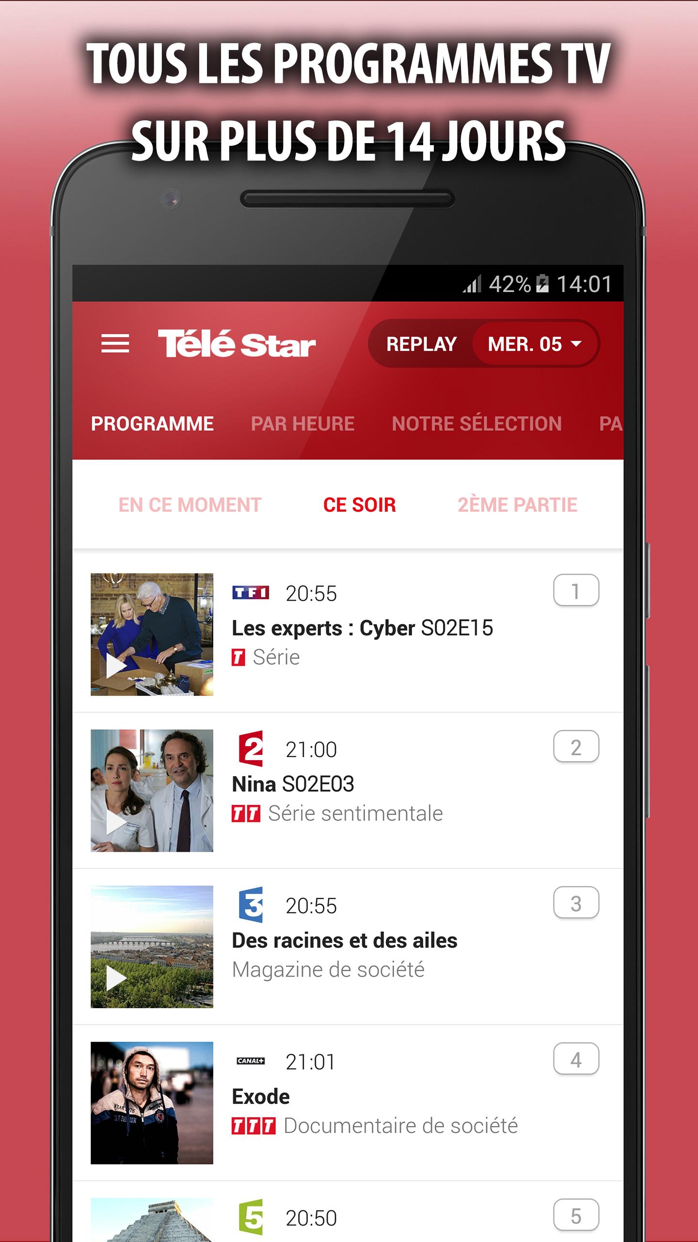 Android application TéléStar - programmes & actu TV screenshort