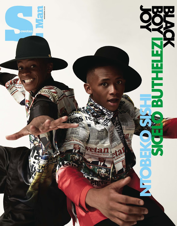 Gomora actors, Sicelo Buthelezi and Ntobeko Sishi feature on the cover of SMan.