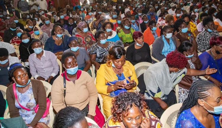 Nairobi residents during the mass voter registration launch on January 18, 2022.