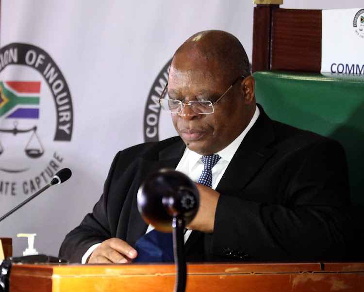 Deputy chief justice Raymond Zondo is shown during the Zondo Commission of inquiry into state capture in Braamfontein, Johannesburg, in this January 19 2021 file photo. Picture: SOWETAN/ANTONIO MUCHAVE