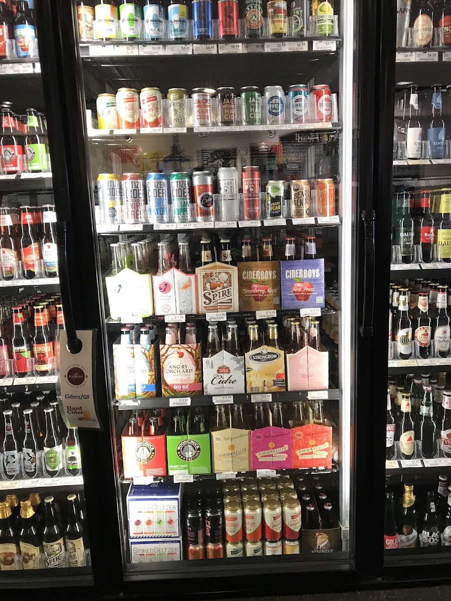 Gluten free alcohol selection