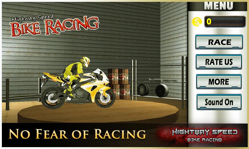 Android application Highway Speed Motorbike Racer screenshort