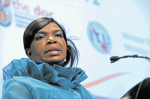 Minister of Communications Dina Pule at the ICT Indaba. File photo.