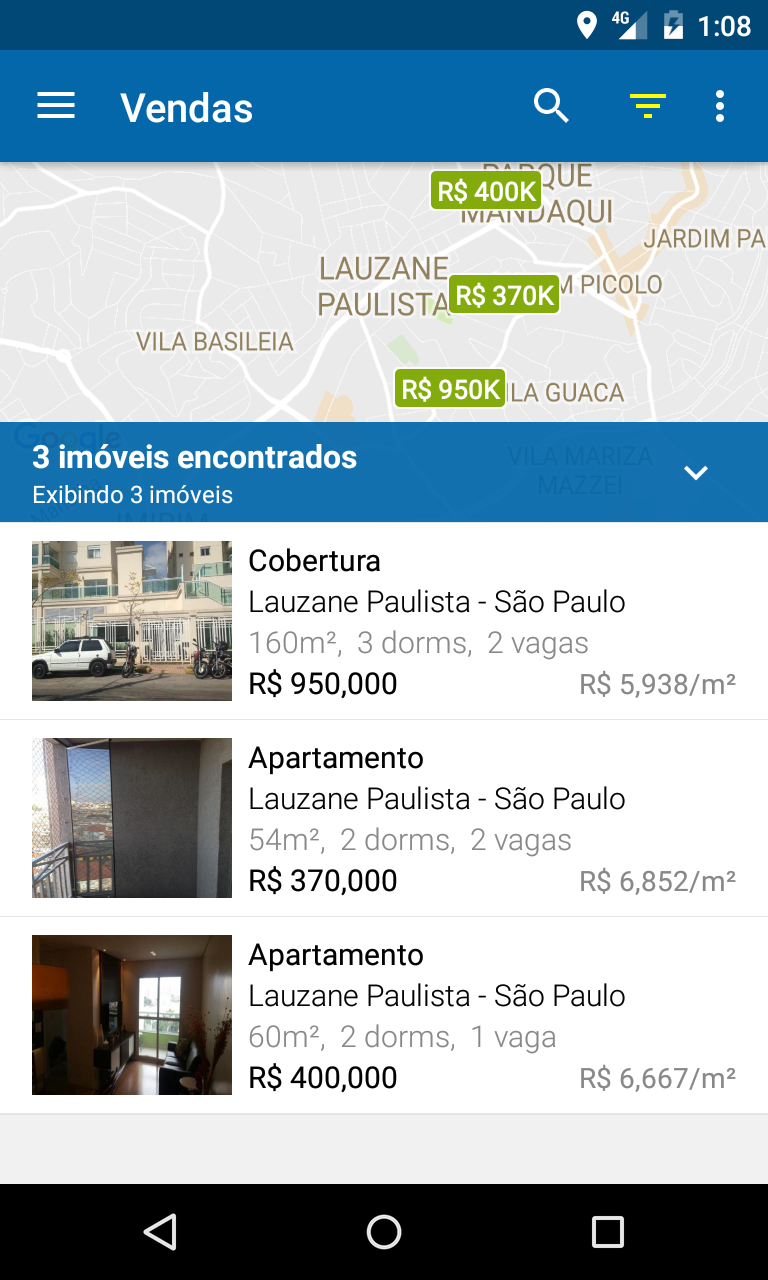 Android application Fábio Freitas Imóveis screenshort
