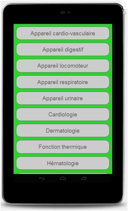 Android application Vocabulaire médical de base screenshort